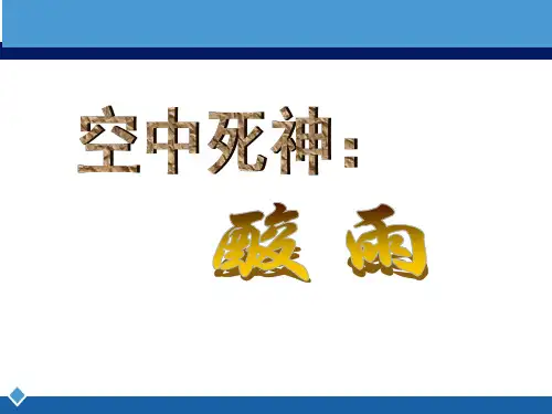 酸雨的形成及危害
