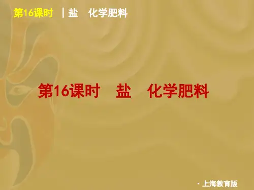 复习课题15 盐的性质