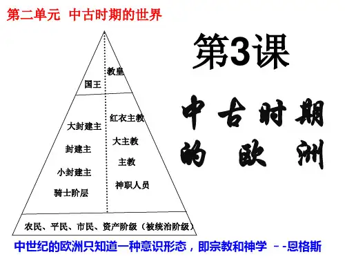 高中历史统编版(2019)必修中外历史纲要下课件:第3课 中古时期的欧洲(共35张PPT)