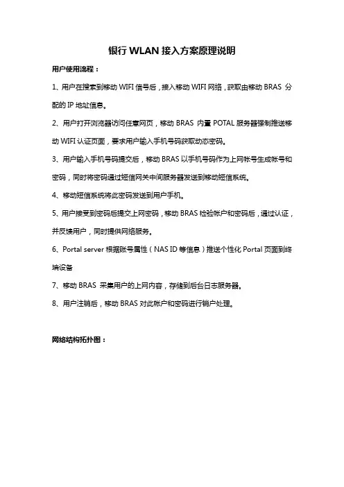 银行WLAN接入方案原理说明