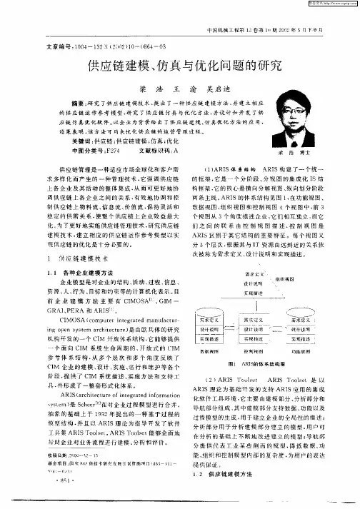 供应链建模、仿真与优化问题的研究