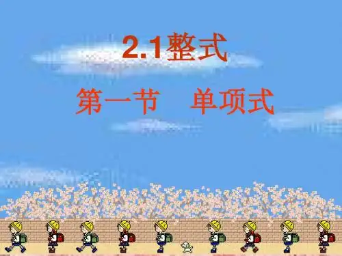 新人教版七年级数学上册《2-1 整式(单项式)》课件3