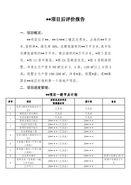 项目后评价报告50617