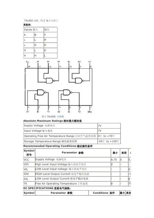 74LS00中文资料