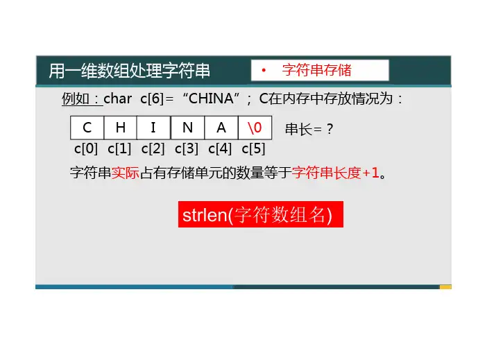 用一维数组处理字符串