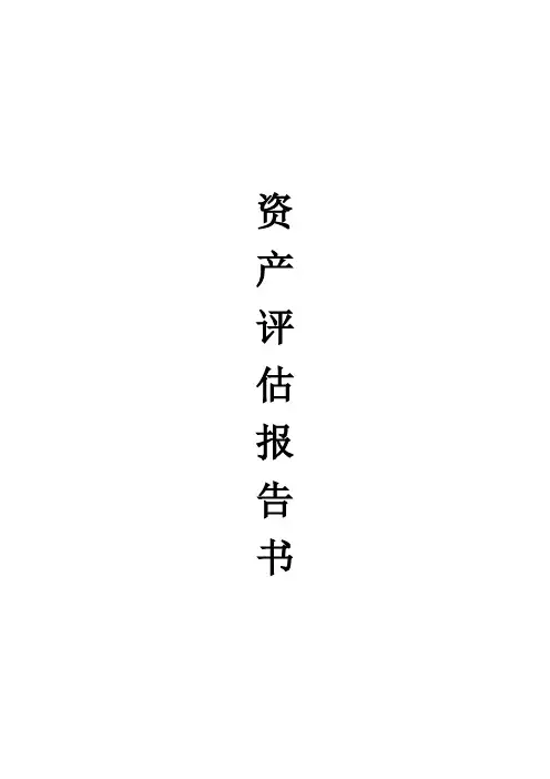 资产评估报告书