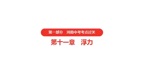 2021年河南中考物理一轮复习课件:第11章 浮力