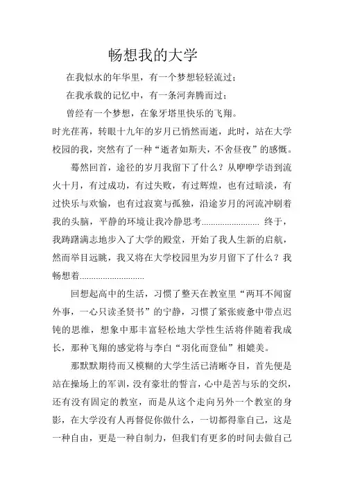 畅想我的大学