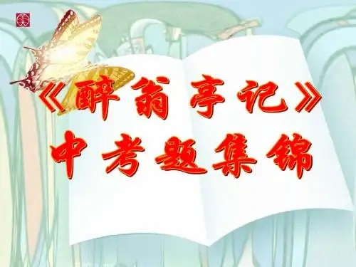 醉翁亭记习题集锦