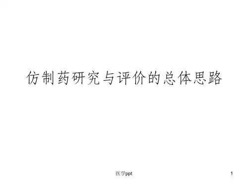 仿制药研究与评价总体思路