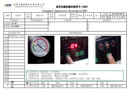 (AW-05-WI-90-A1) 真空包装机操作指导书(SOP)