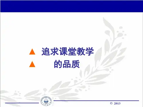 培训资料追求卓越的课堂教学(教研员)