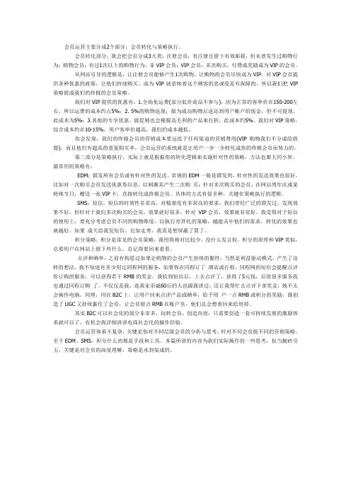 电商运营要做好会员管理系统