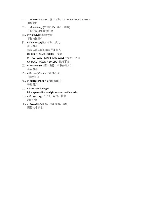 OPENCV基础知识