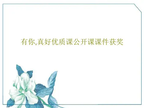 有你,真好优质课公开课课件获奖共49页文档