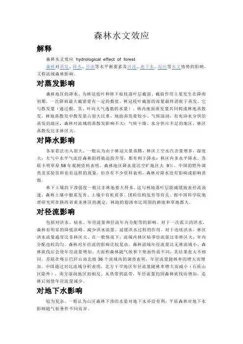 森林水文效应