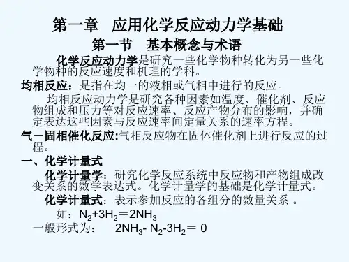 第一章应用化学反应动力学基础