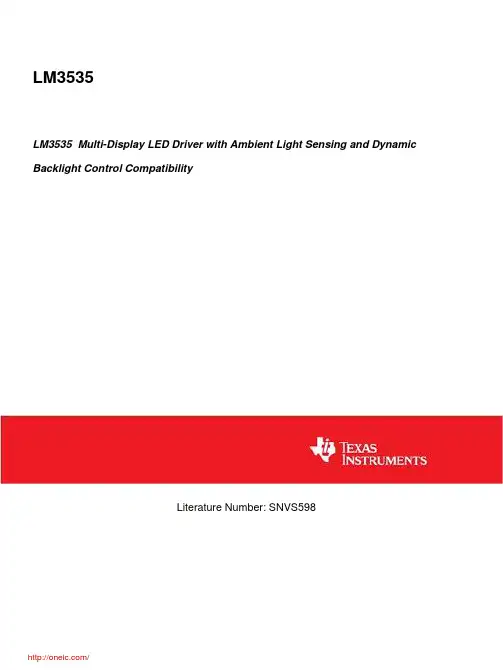 LM3535TMENOPB;LM3535TME-2ALSNOPB;LM3535TMXNOPB;LM3535TMX-2ALSNOPB;中文规格书,Datasheet资料