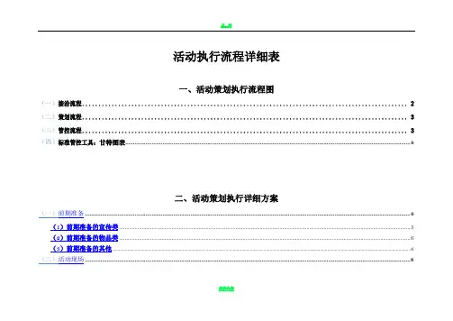 全套完整的详细活动策划执行方案(最完整的项目策划与执行表)