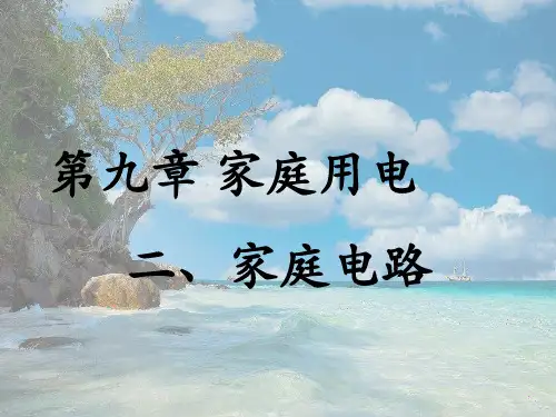 教科初中物理九下《9.2 家庭电路》PPT课件