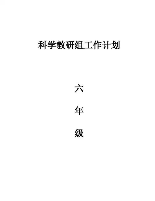 科学教研组工作计划