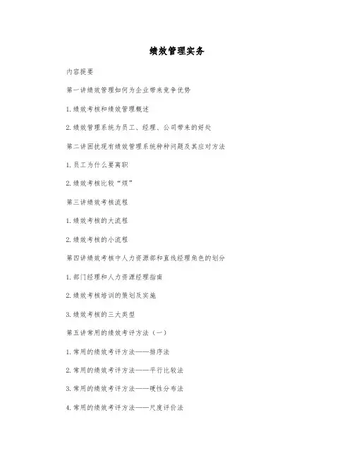 绩效管理实务