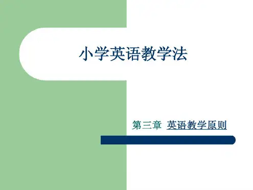 小学英语教学法英语教学原则
