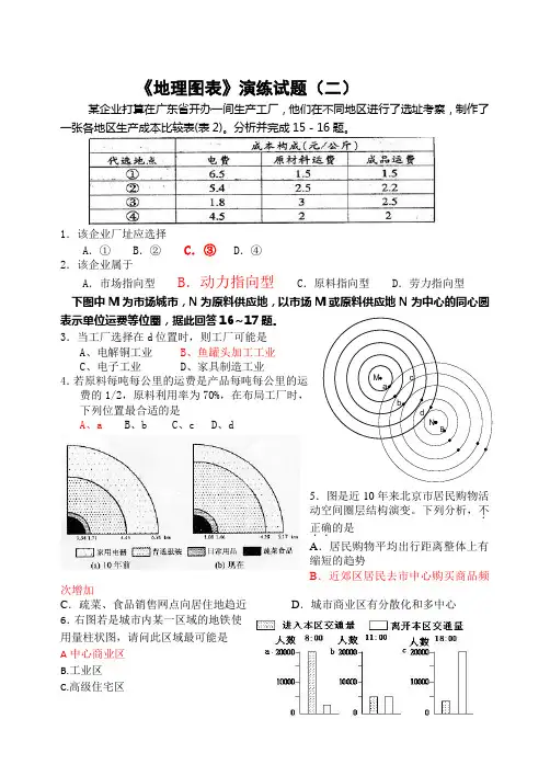 08文理基础地理二轮复习专题五：地理图表(二)