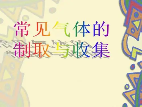 常见气体的制取与收集1
