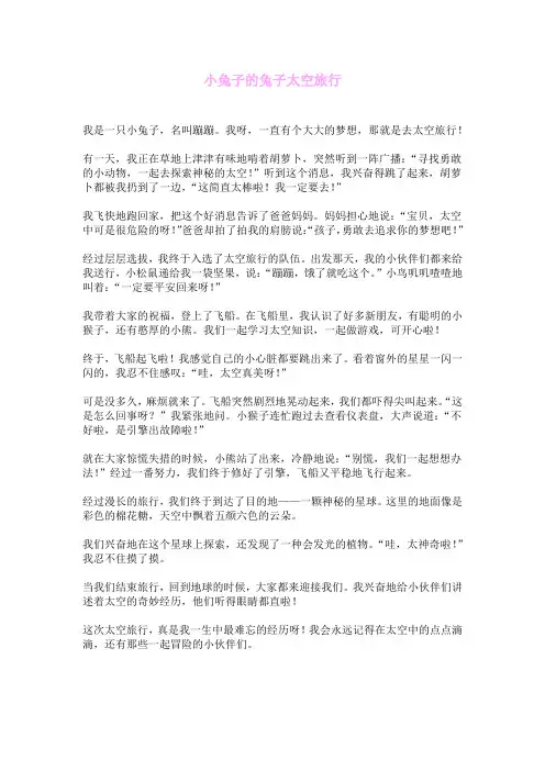 小兔子的兔子太空旅行