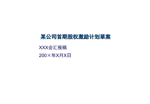 某公司股权激励方案框架