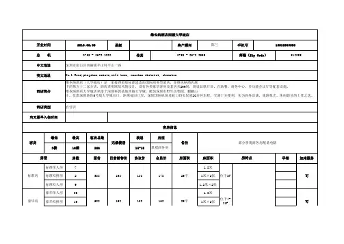 西丽大学城店酒店资料(1)