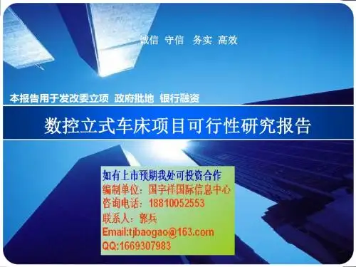 数控立式车床项目可行性研究报告.