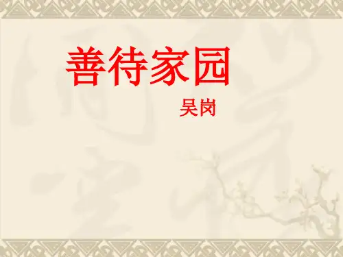 九年级语文下册 《善待家园》课件 语文版