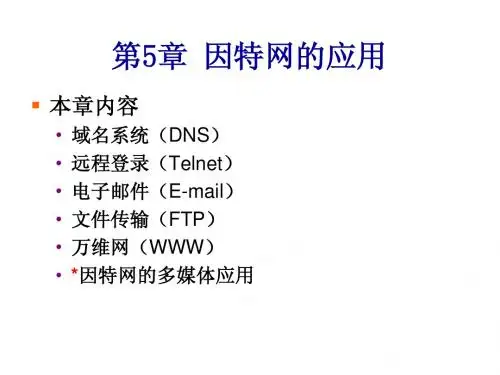 ch5因特网的服务与应用