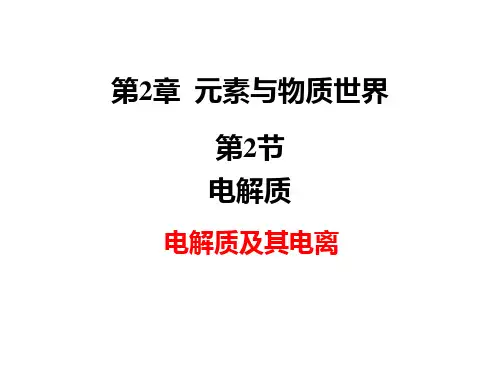 4、电解质及其电离