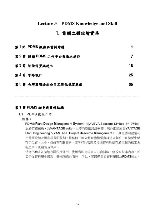PDMS 3D 软件介绍