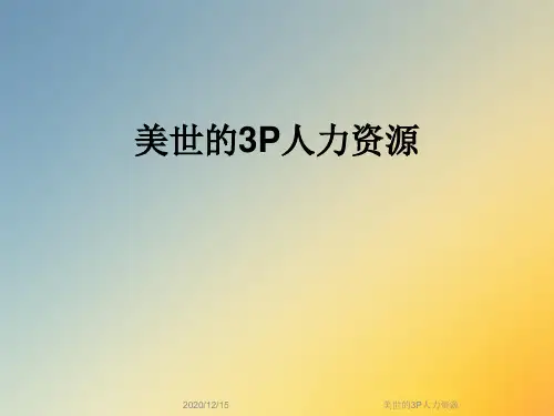 美世的3P人力资源