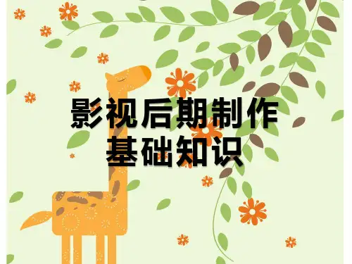影视后期制作基础知识