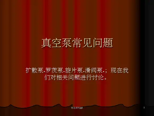 《真空泵常见问题》PPT课件