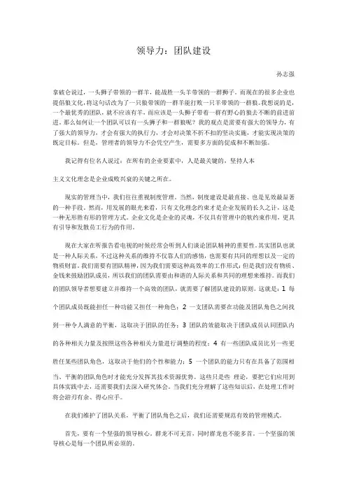 领导力：团队建设 2