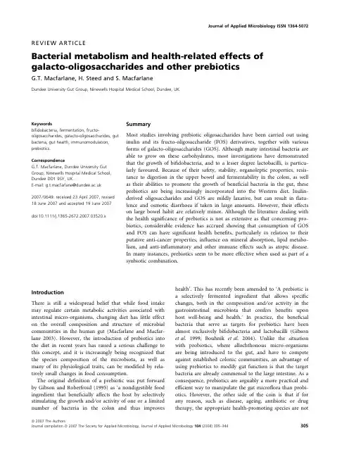 galacto-oligosaccharides and other prebiotics