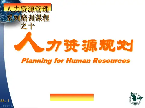 人力资源规划培训讲座