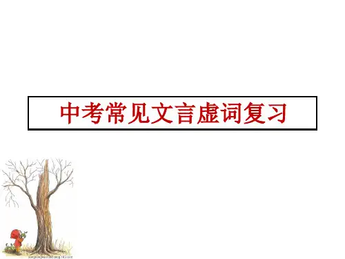 中考重要文言虚词知识点归类