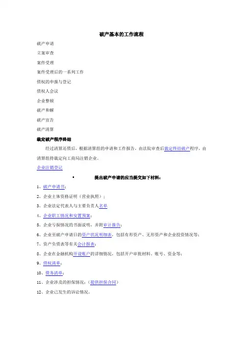 企业破产程序