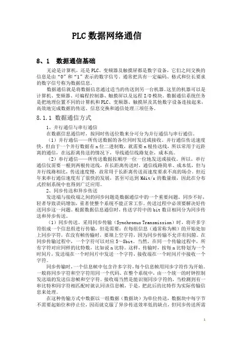 PLC数据网络通信