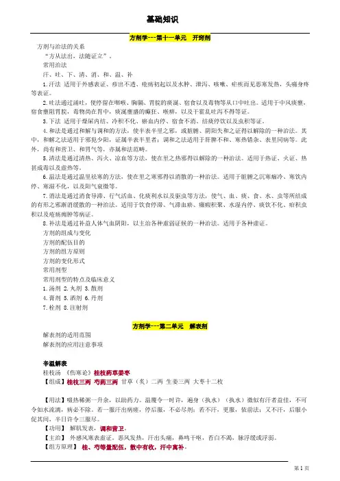 基础知识方剂学讲义 (2)