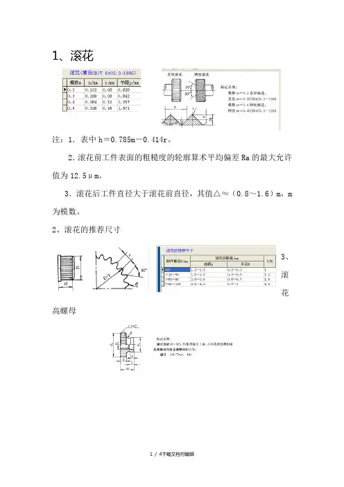 滚花标准知识