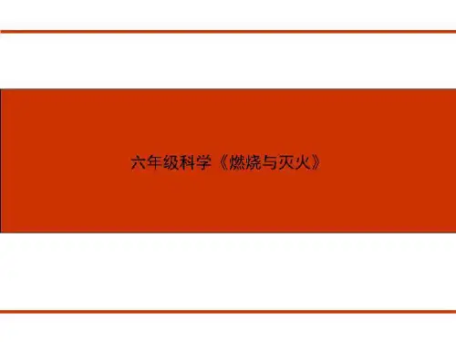 六年级科学《燃烧与灭火》