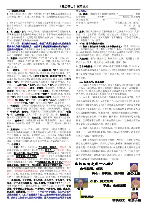 《愚公移山》讲义